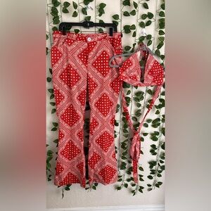 Red Bandana Print 2 Piece